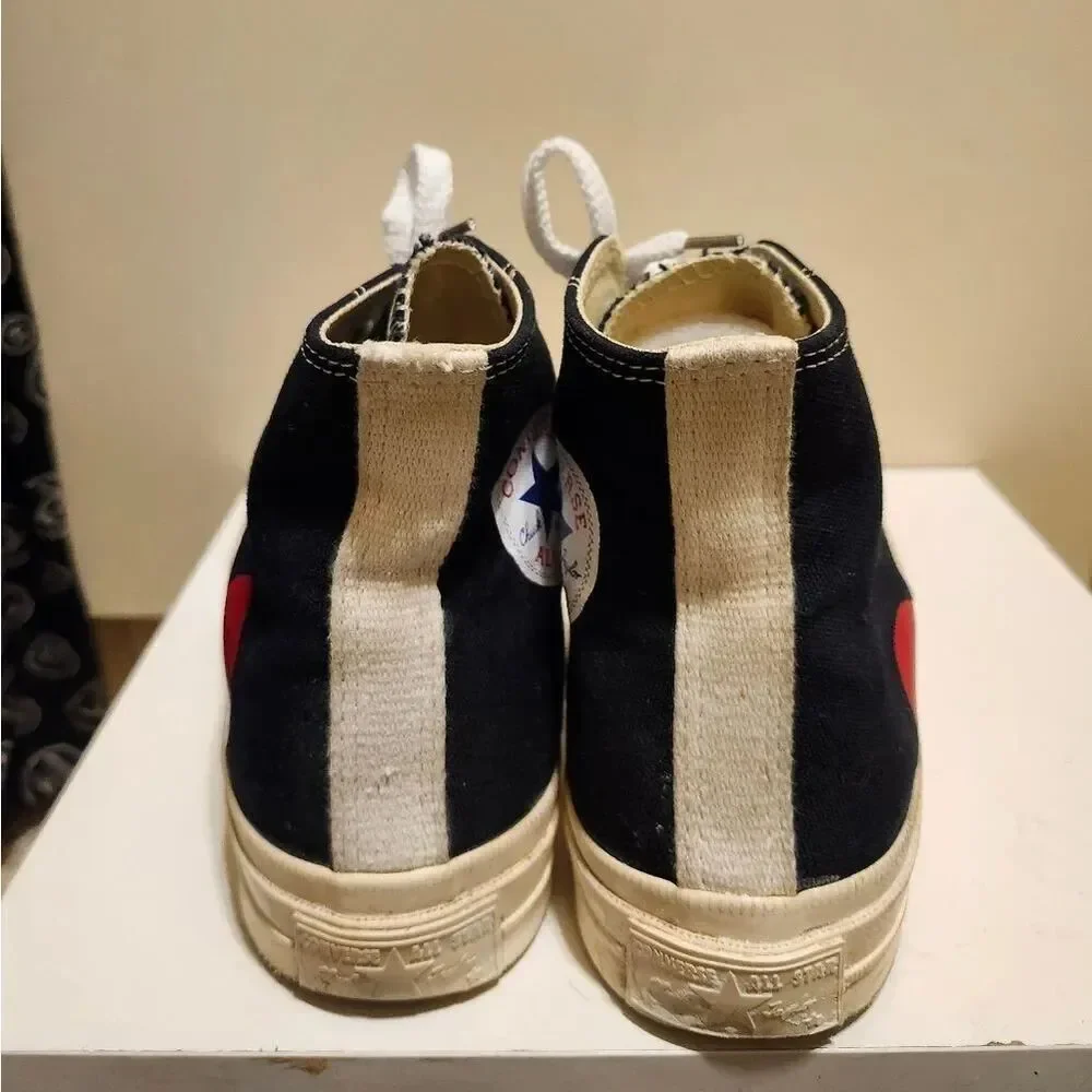 Comme des Garçons PLAY x Converse Chuck 70 Hi Black Heart Sneakers Womens Sz 6